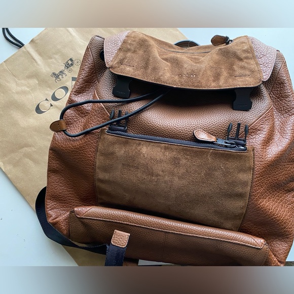 Coach Leather Backpack in Brown NEW - Picture 3 of 11